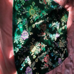 Green flower skirt !